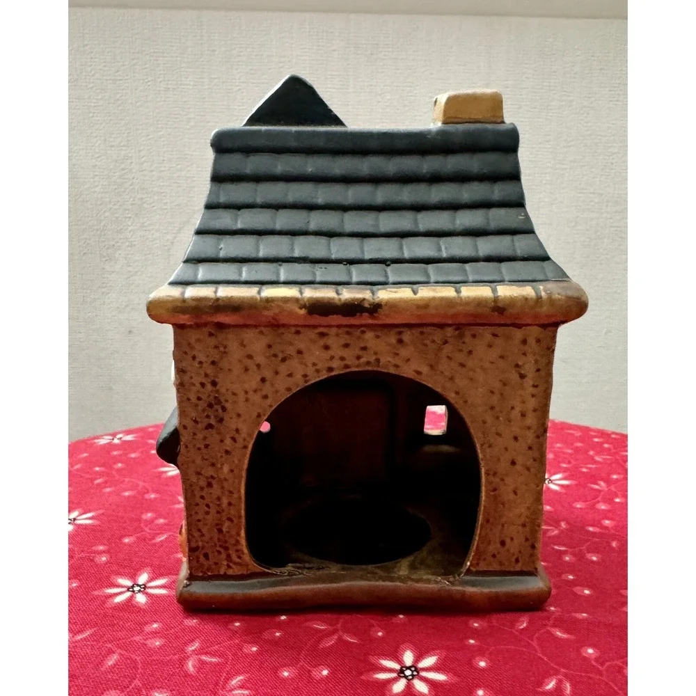 HALLOWEEN HAUNTED HOUSE Small Candle Holder JSNY #6219 Taiwan 6